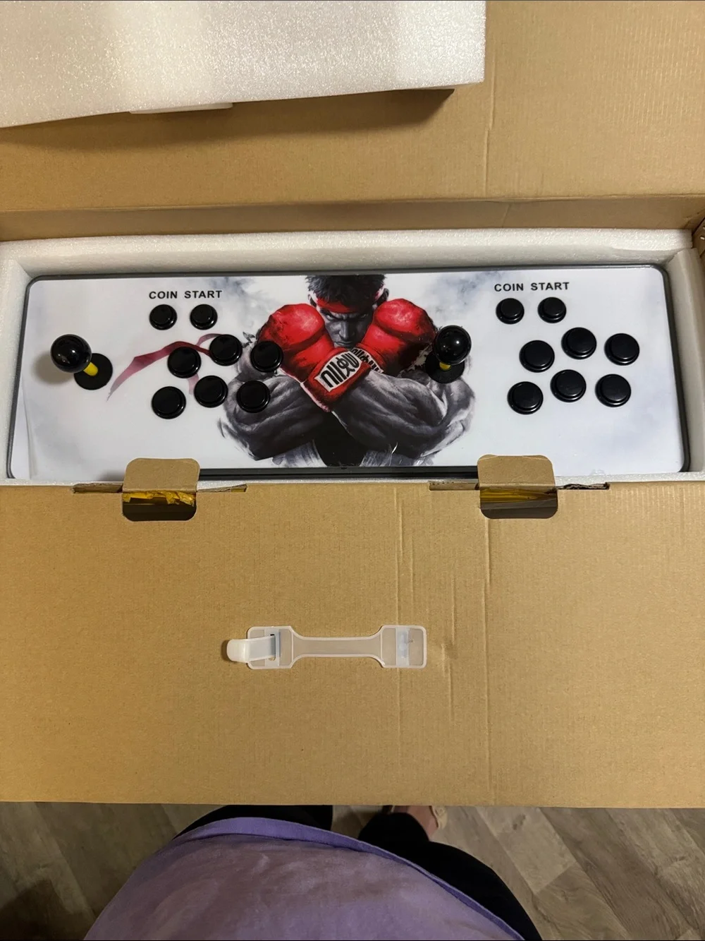 White Pandora's Box 9S Arcade Console with Dual Joysticks